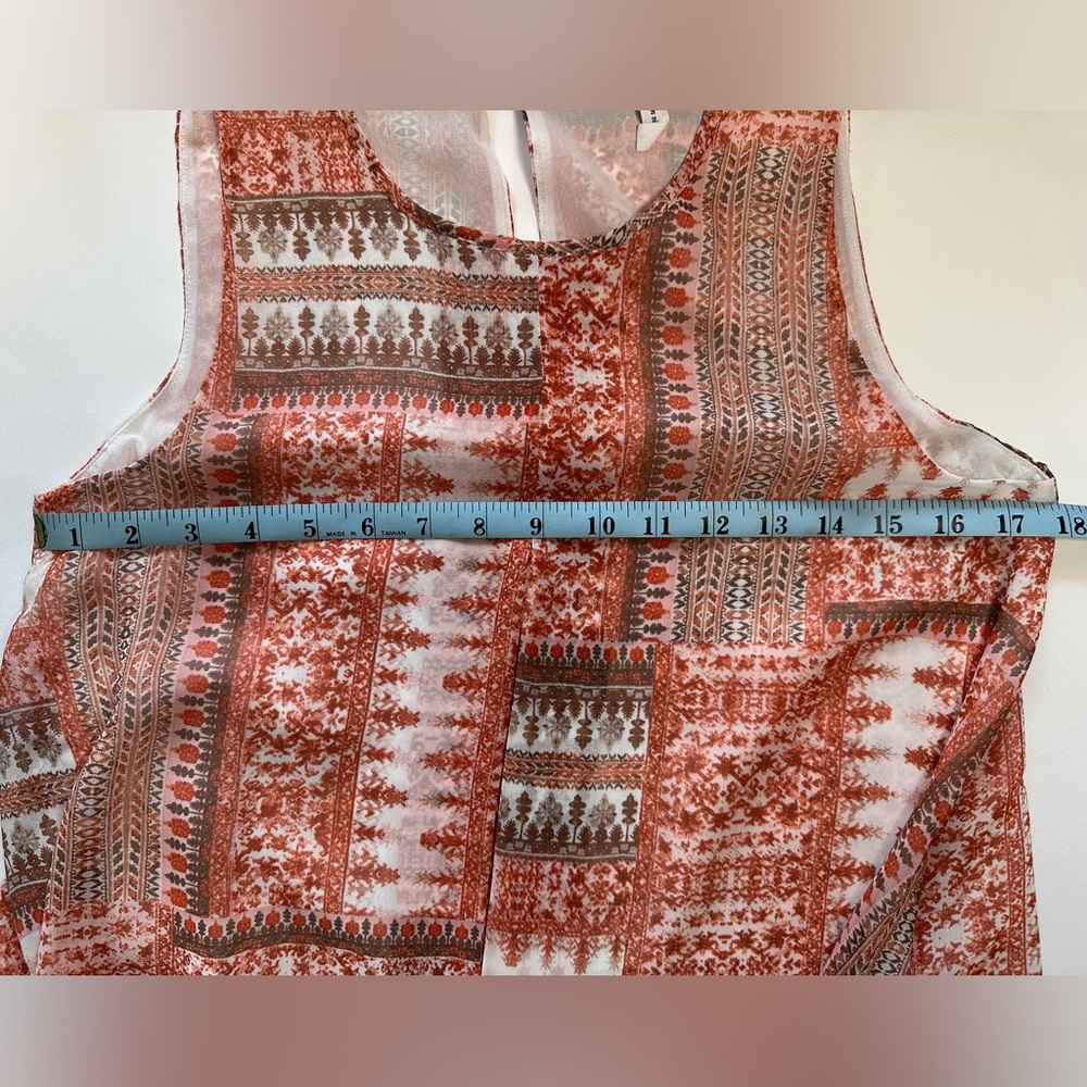 Bcbgeneration Orange Patterned Sleeveless Blouse … - image 7